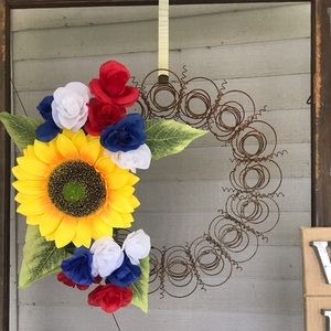Sunflower Patriotic Wreath